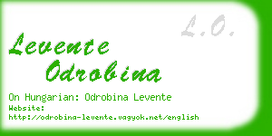 levente odrobina business card